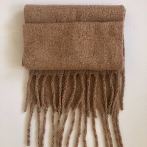 Chunky Scarf, Tan and Rainbow